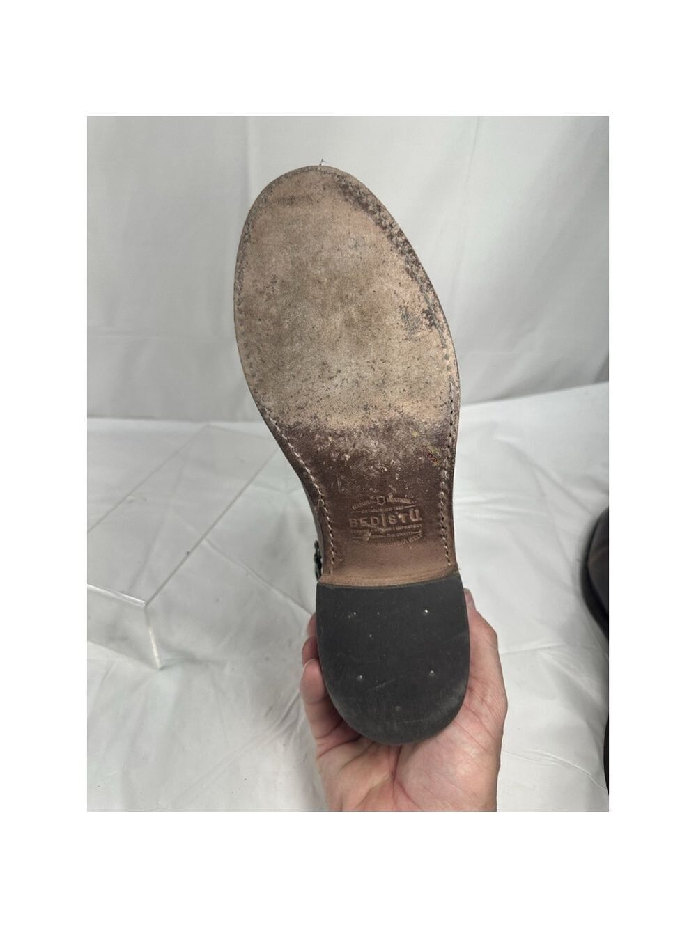 BED STU $255 TEAK DIP DYE HEATHER LEATHER BOOTS SZ 11 - Picture 7 of 16